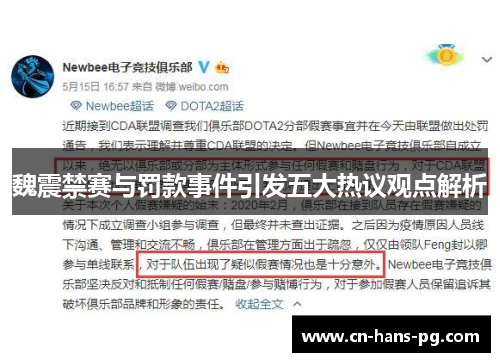 魏震禁赛与罚款事件引发五大热议观点解析